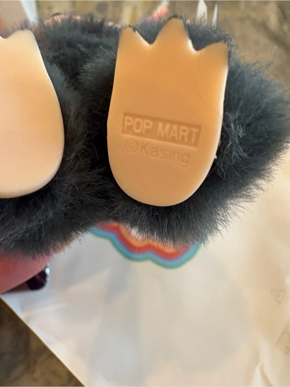 ULTRA RARE Big Into Energy Labubu HIDDEN Rainbow smile eyes BLACK GREY BAG CHARM